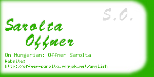 sarolta offner business card